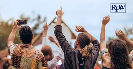 people at a concert or festival